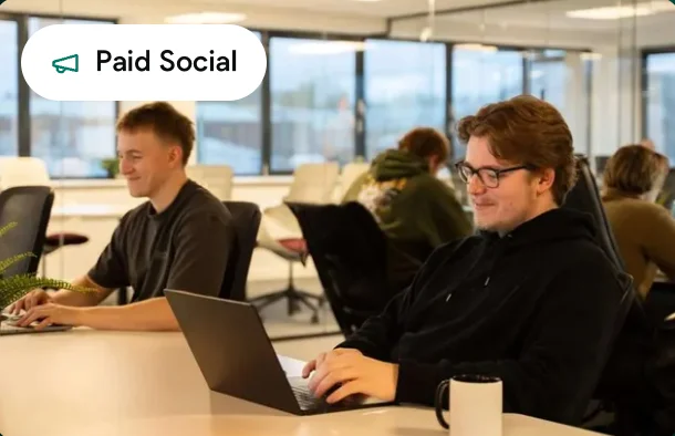Pronto paid social team at work